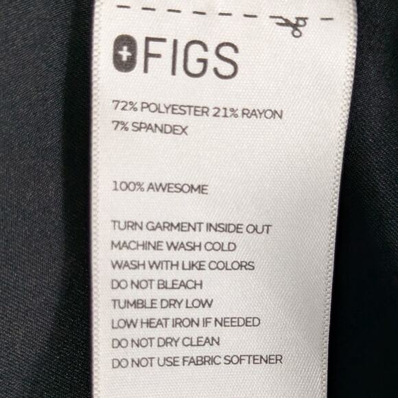 FIGS Casma Technical Collection Black Scrub Top XXL Womens Medical Uniform - Picture 3 of 4